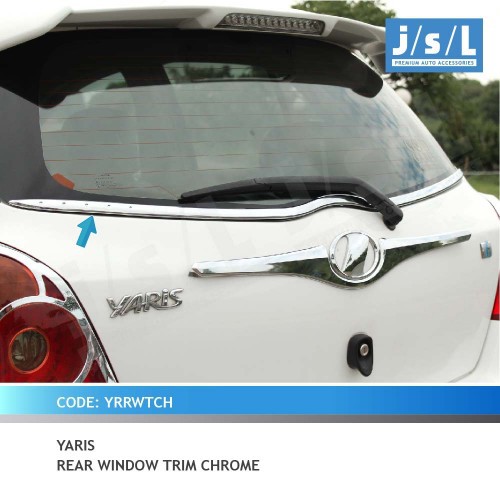 Yaris Bakpao Aksesoris List Kaca Belakang Chrome JSL