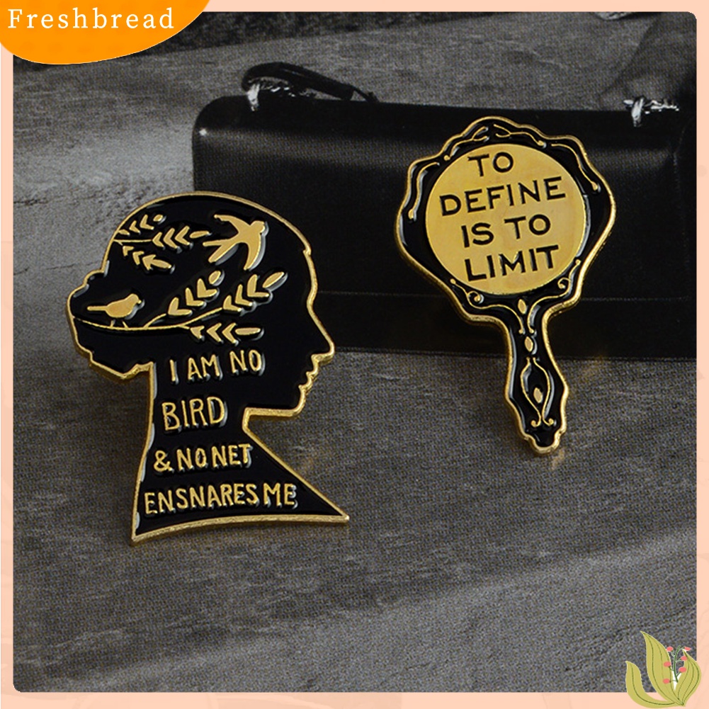 [ TERLARIS]Literature Jane Eyre Quote I Am No Bird Enamel Brooch Pin Collar Badge Jewelry