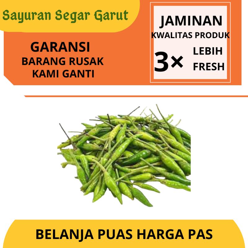 

Cabe Rawit Hijau Cabai Rawit 100gr by Sayuran Segar Garut
