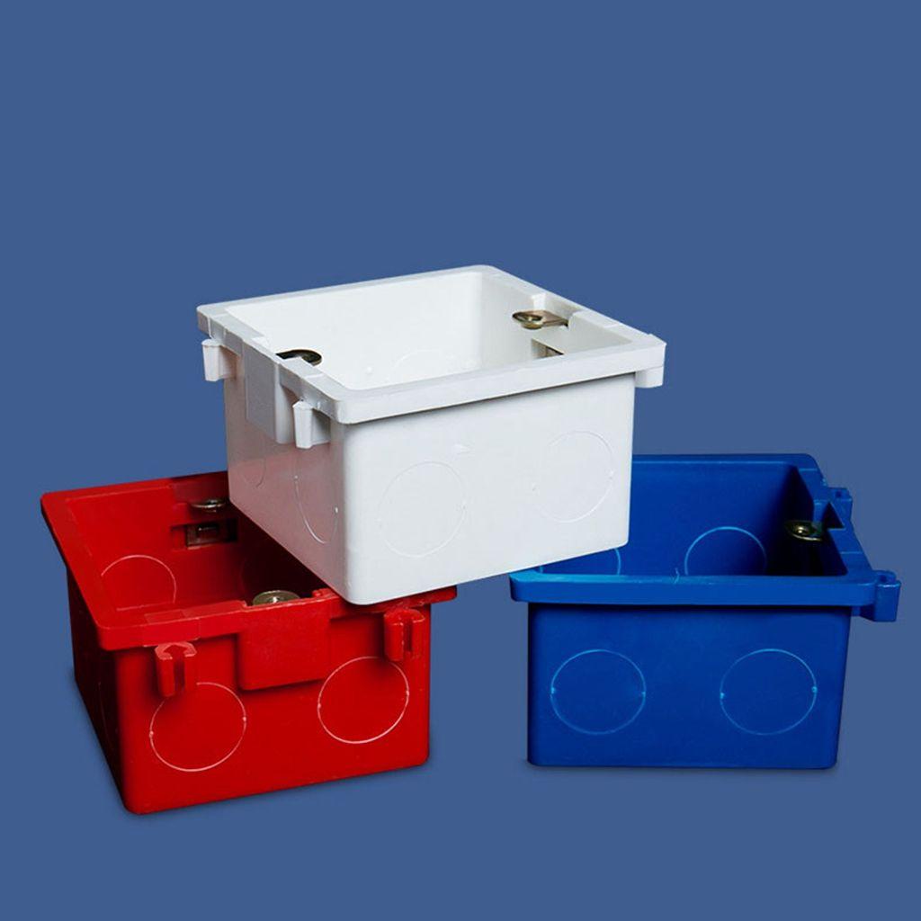 [Elegan] Kotak Simpang Saklar 4pcs Aman Bahan PVC Flame Retardant Flush Mount Thicken Junction Box