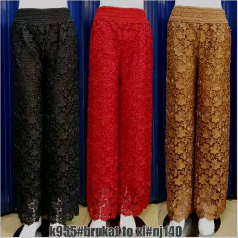 Celana Kulot Wanita Celana Brukat