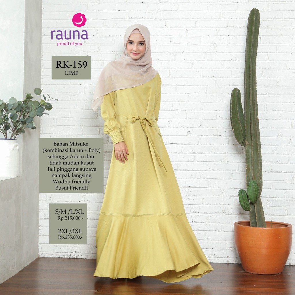 BISA COD - Gamis Rauna RK 158 , RK 159 , RK 160 , RK 161 , RK 162 / Dress Muslim