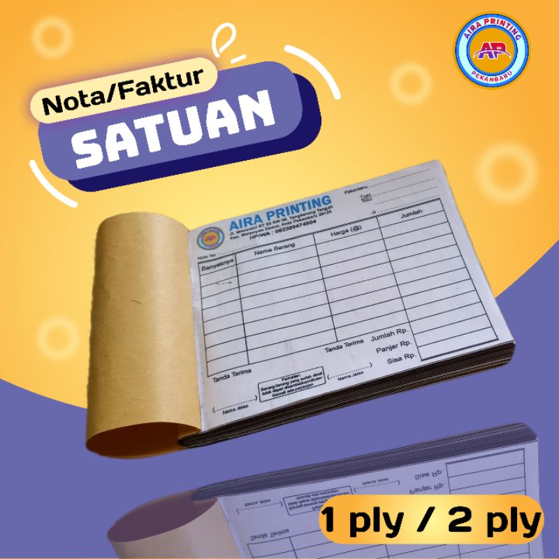 Jual Cetak Nota Bon Faktur Surat Jalan Kwitansi Custom 1 Ply Dan 2 Ply Shopee Indonesia 8456