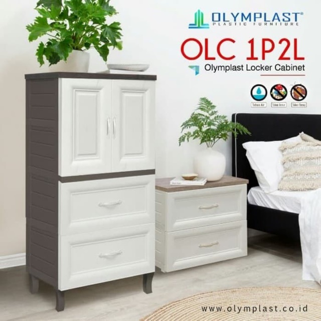 OLC04 1P2L LEMARI PLASTIK OLYMPLAST