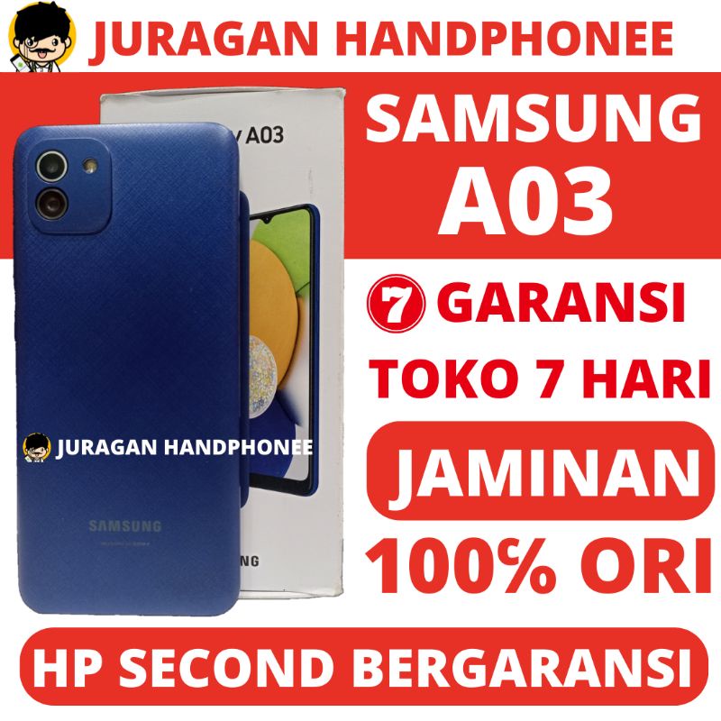 Samsung A03 4/128 4/64 3/32 GB HP Second Seken Bekas Samsung Original Ex Garansi Resmi Indonesia