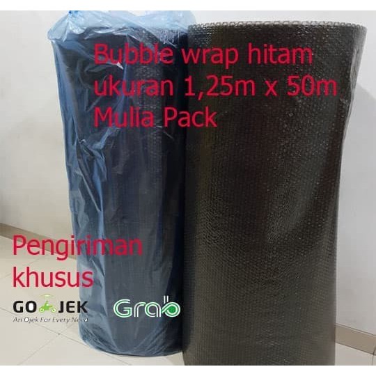 

BUBBLE WRAP HITAM UK 1,25M X 50M 1 ROLL MULIA PACK