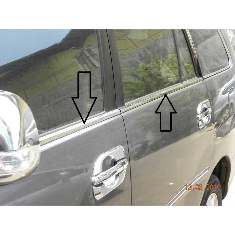 List Kaca Samping / Window Liner Grand / NEW / Old Innova  Chrome