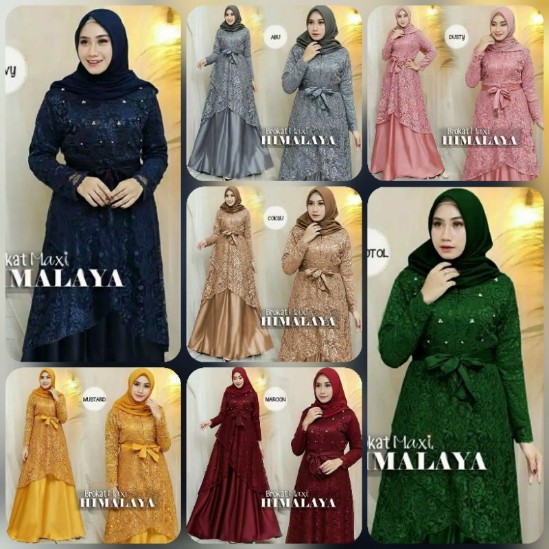 MAXY HIMALAYA PAKAIAN WANITA DRESS GAMIS BRUKAT CTHM
