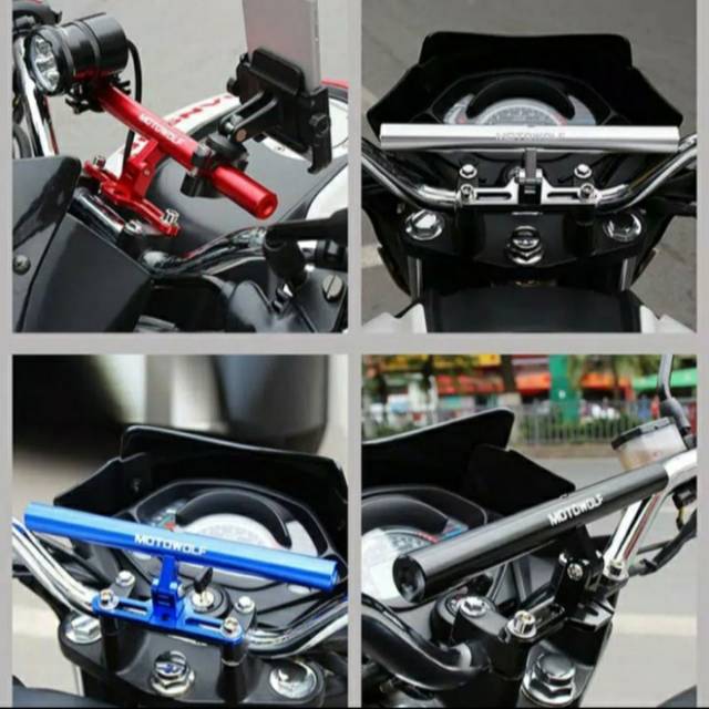 Motowolf breket bracket holder GPS Pcx Adv breket lampu LED