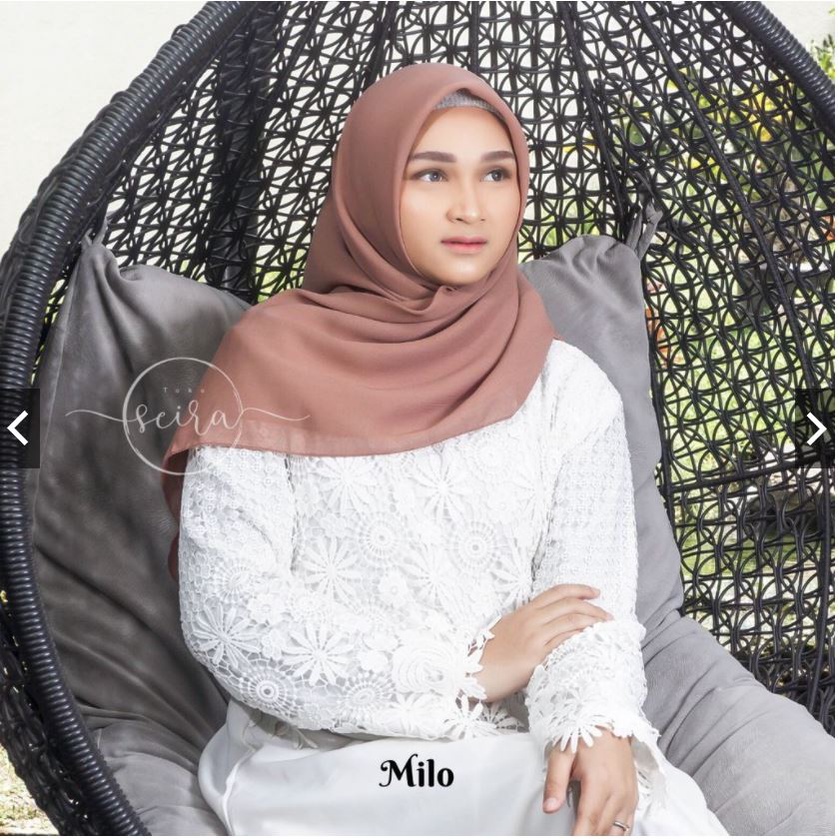 [BISA COD] Bella Square Hijab Segiempat / Kerudung Segi Empat Bella Square / Jilbab Segiempat Bela (Kain Tebal Adem Tidak Menerawang)-Milo