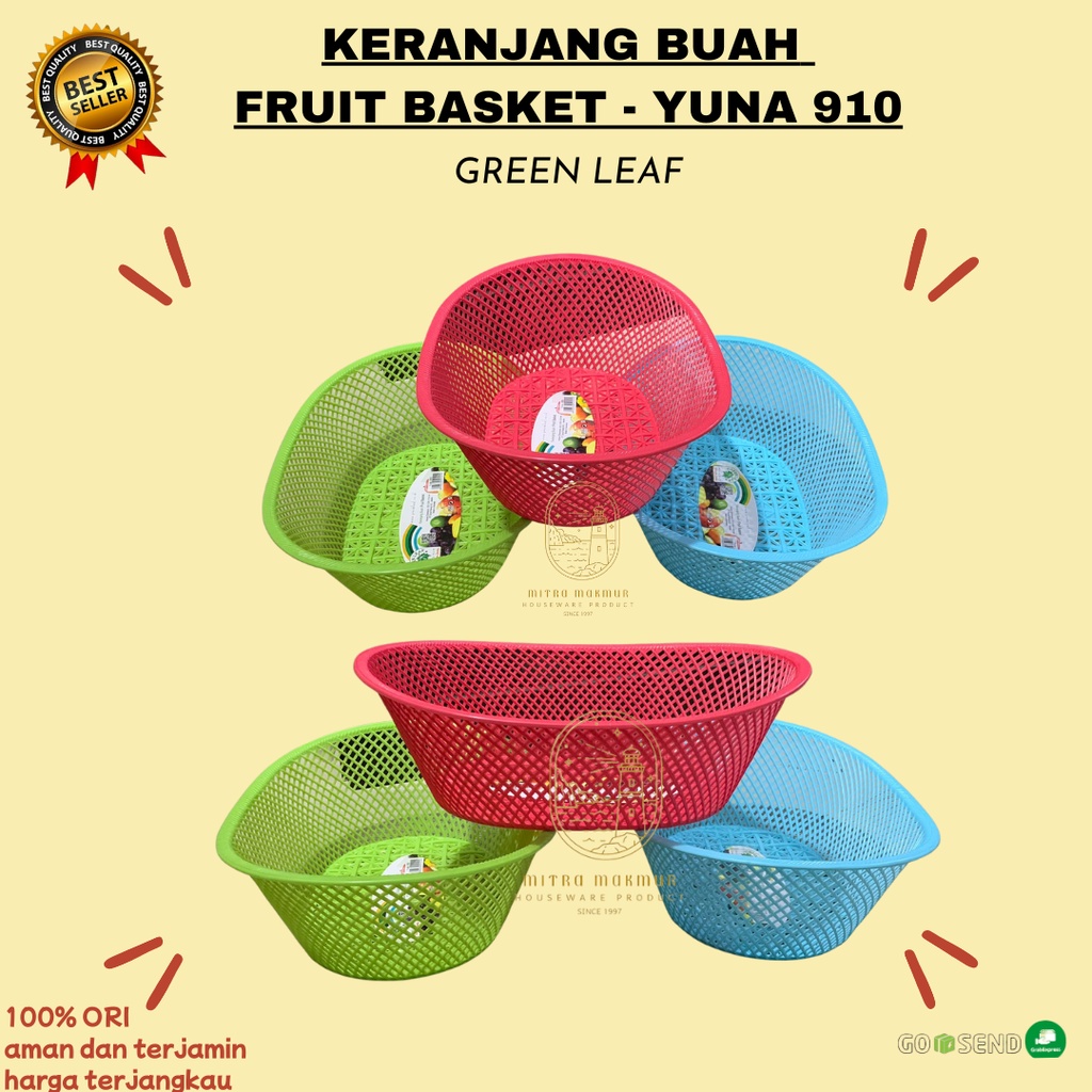 SALE!! KERANJANG BUAH / FRUIT BASKET YUNA GREEN LEAF 910