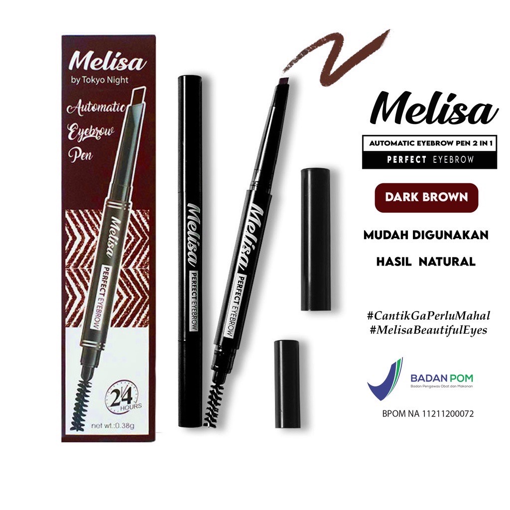 Melisa Pensil Alis Putar / Automatic Eyebrow Pen 2 in 1