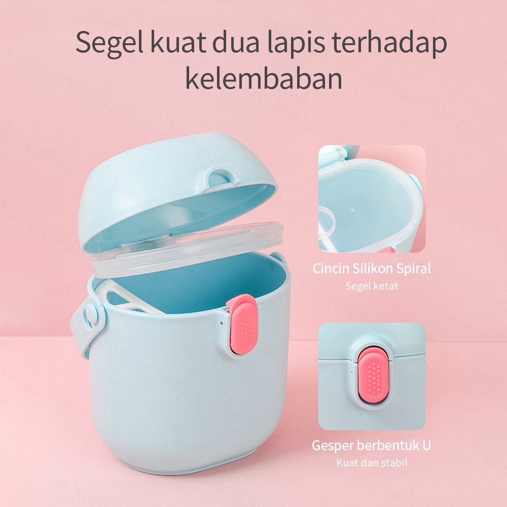 Lakhu wadah tempat susu bubuk bayi/wadah tempat susu bubuk bayi travelling/kotak susu bubuk bayi