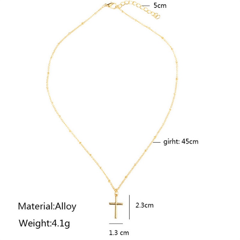 AZ018 Kalung Salib Logam Yesus Kalung Liontin Salib Perhiasan Pasangan Pria Dan Wanita