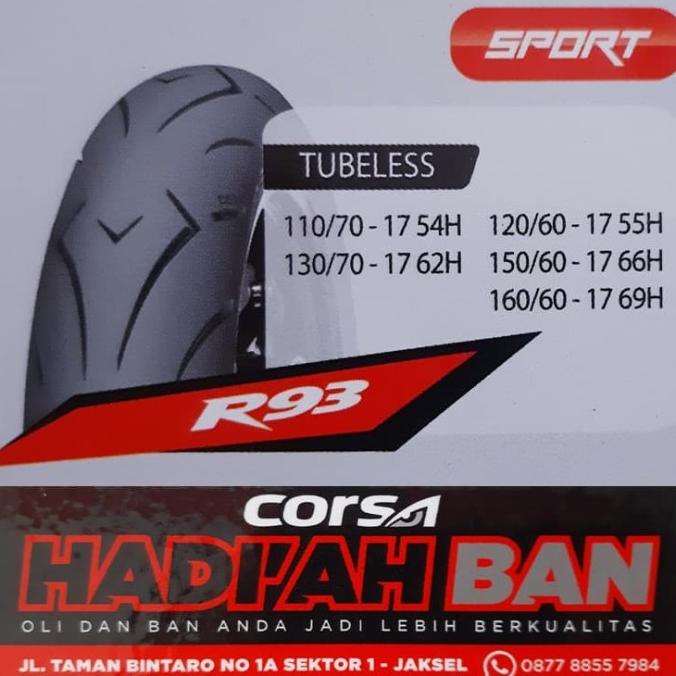 Ban Motor Sport Corsa Platinum R93 120/60-17 + Pentil Supplier
