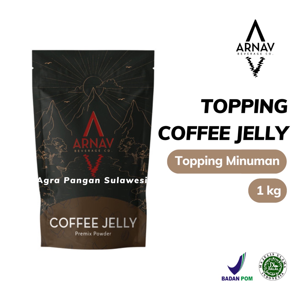 

COFFEE JELLY Bubuk Topping Minuman 1kg Arnav | Powder Agar Kopi Jeli