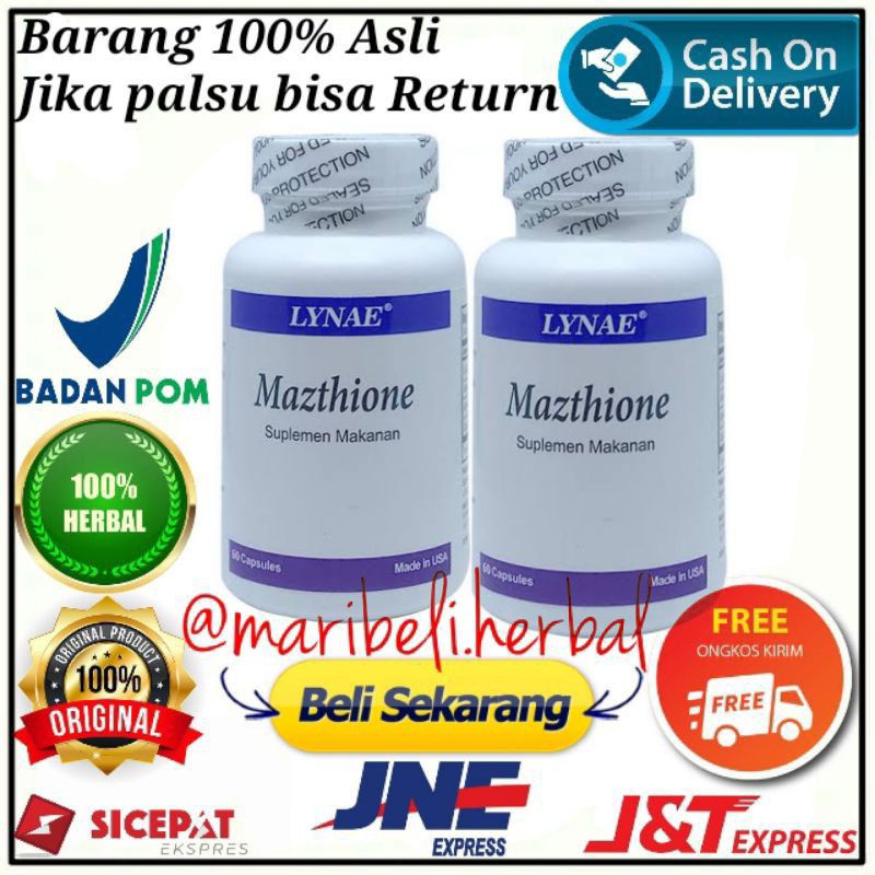 Mazthione Lynae Asli Original Suplemen Kecantikan Obat Pemutih Badan Ampuh