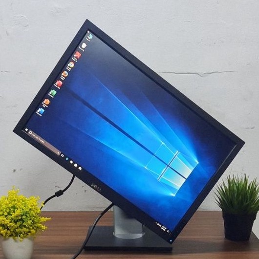 Monitor Dell 22 Inch P2210f, Layar Bisa Putar dan Naik Turun, Garansi