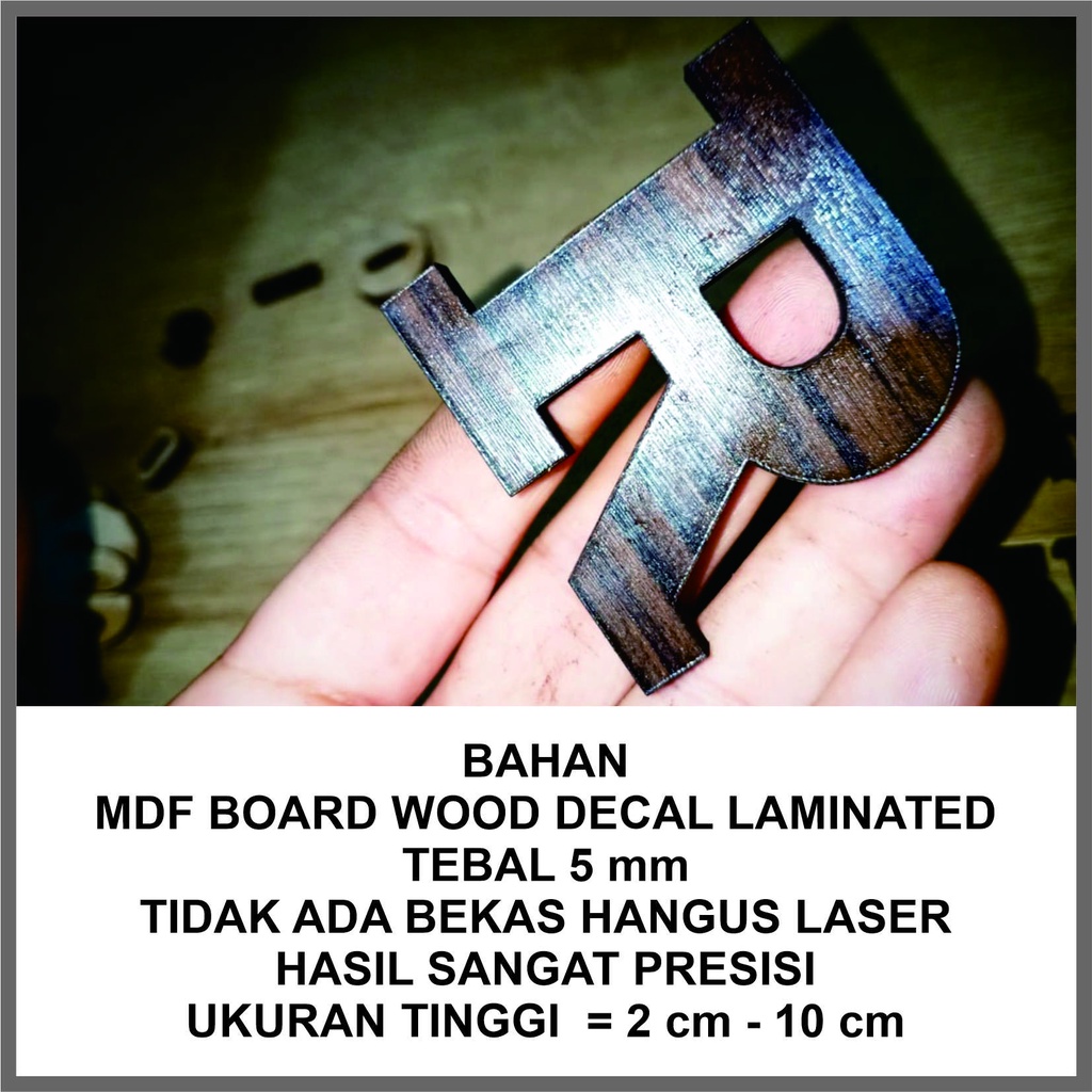 HURUF Angka KAYU LASER CUTTING