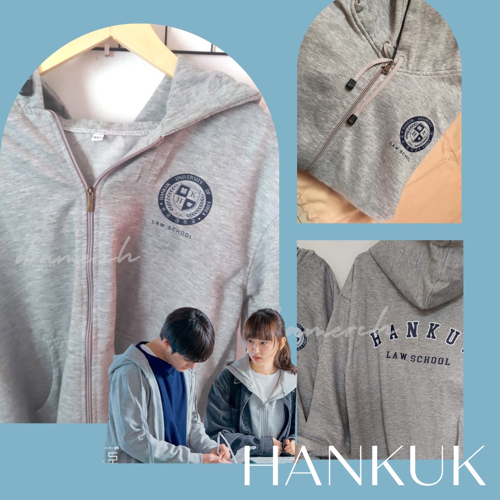 FREE IJAZAH Sweater Hoodie Hankuk Law School University Jaket Mahasiswa Abu Drakor Merchandise