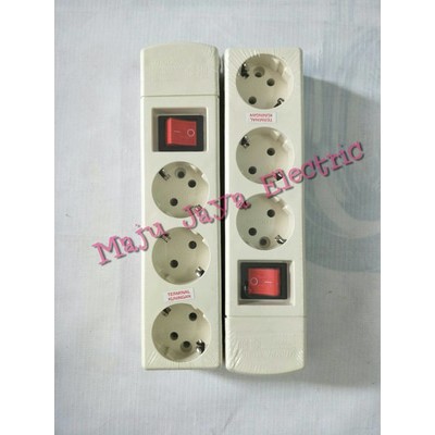 StopKontak Stop Kontak Tembok Uticon 3 Tiga Lubang + Saklar Switch