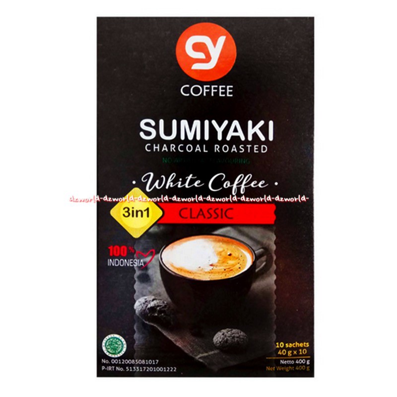 Cy Sumiyaki Charcoal Roasted White Coffee Classic 3in1 10sachets