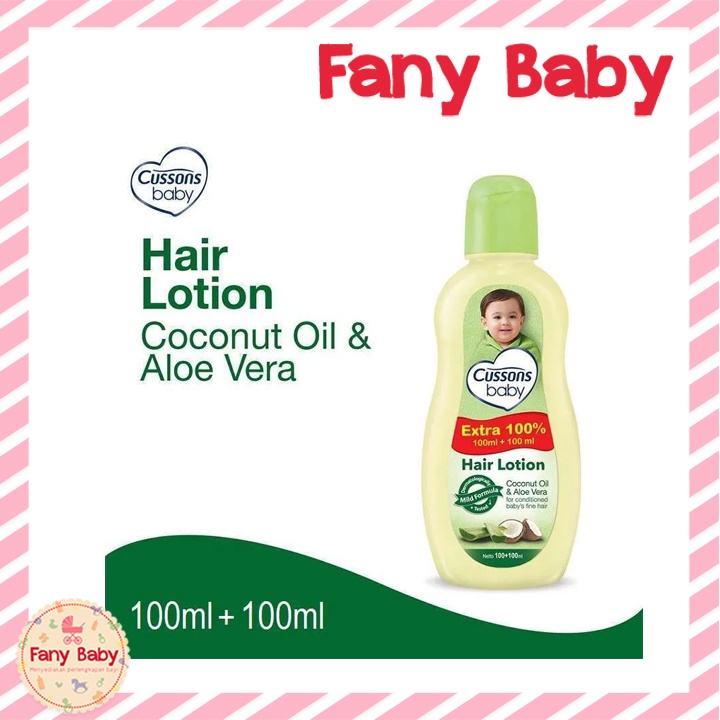 CUSSONS BABY HAIR LOTION COCONUT OIL ALOE VERA 100ML + 100ML