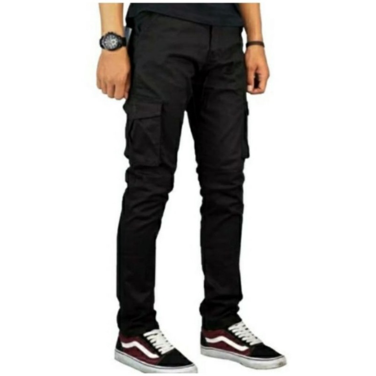 Celana cargo panjang pria-celana panjang pria slim fit