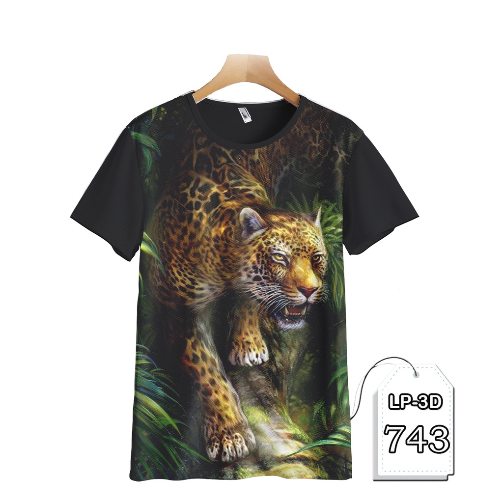 Baju Macan Tutul Leopard Pria Kaos Motif Hewan Printing 3D #LP3D-743