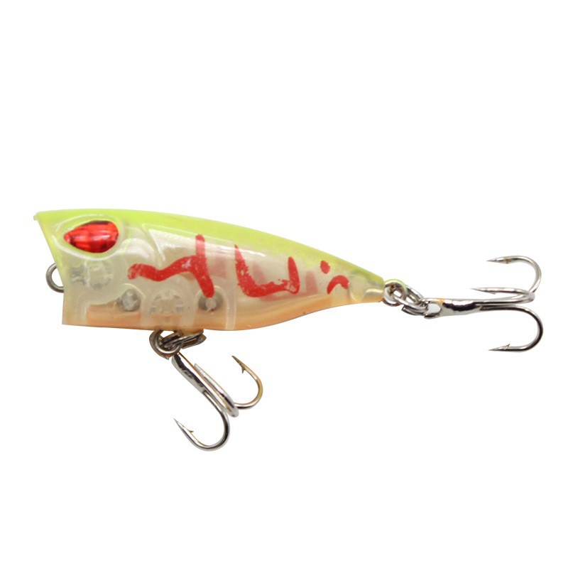 SYFishing 1Pcs Mini Popper Umpan Pancing 4cm 3.3g Fishing Lure Swimbait Ikan Bass Wobbler Kail Memancing Tackle