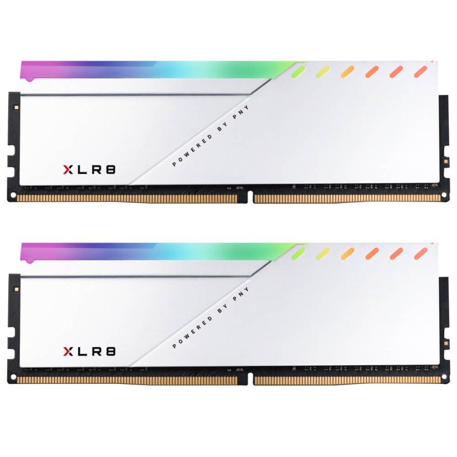 Memory RAM PC PNY Longdimm DDR4 16GB PC 3200 KIT ( 8GB x2 ) RGB SILVER XLR8