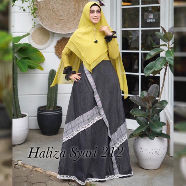 Haliza gamis 212 (gamis only) original by haliza syari