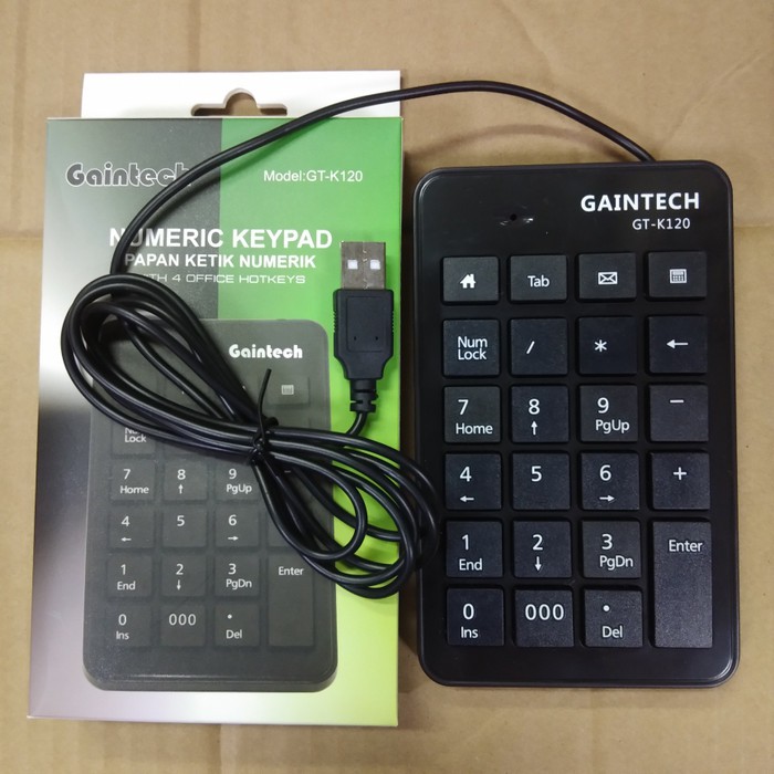 Keyboard Numeric Wired Gaintech GT-k120 Numpad - Keyboard Kasir Angka Keypad Numerik