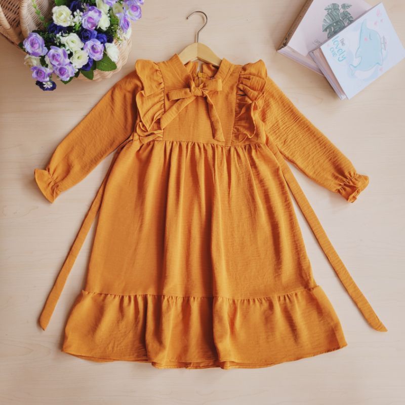 DRESS ANAK UMUR 4-5 TH || BAHAN  KRINGKEL AIR FLOW || TERKINI DAN TERBARU || GAMIS ANAK