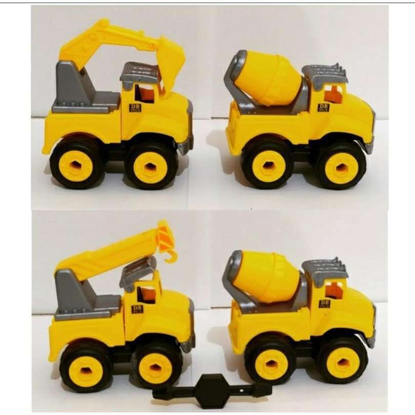 MAINAN ANAK MURAH ASSEMBLE CONSTRUCTION 4PCS KTG DB6066-7
