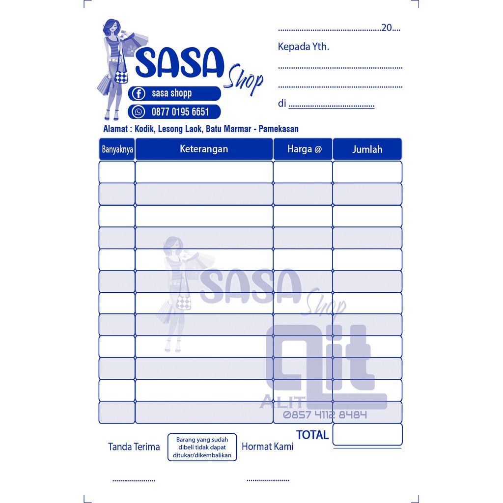 Cetak Nota Toko Emas 2 Ply Shopee Indonesia