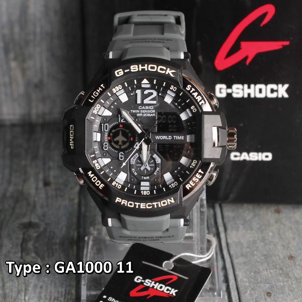 TERBARU Casio G Shock GA1000 Grey Abu abu . Jam Tangan Pria outdoor sporty digital