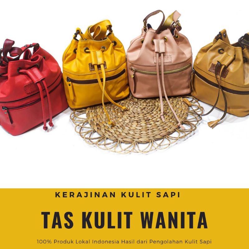 New Tas Kulit Wanita / Kerajinan Tas Kulit  /Tas Papirut Asli Garut Sukaregang Original Leather