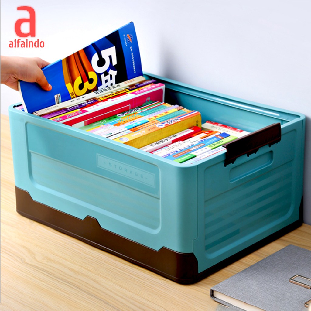 Alfaindo Kotak Penyimpanan Plastik Box Container Lipat Serbaguna Portable Kotak Storage Organizer