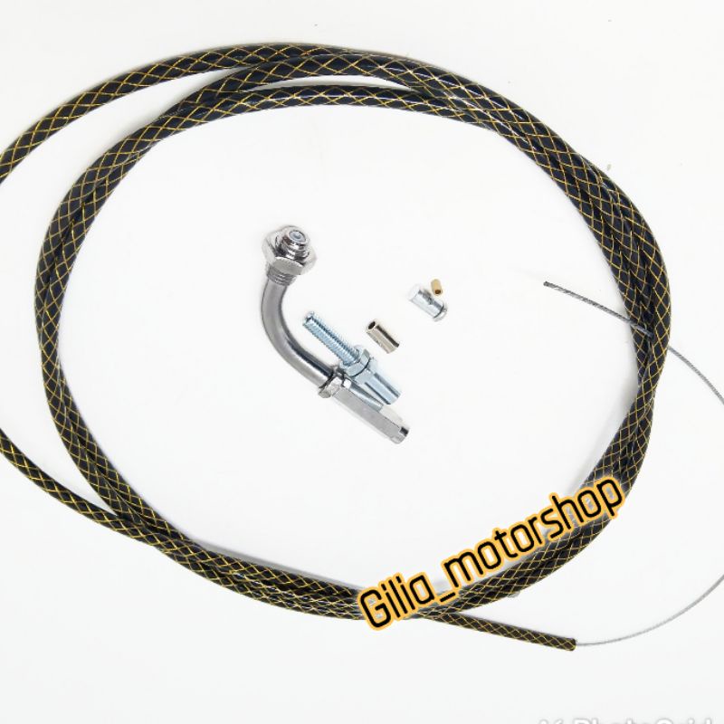 Tali Gas Spontan Carbon Serat Kabel Gas Serat 190cm Thailand Universal