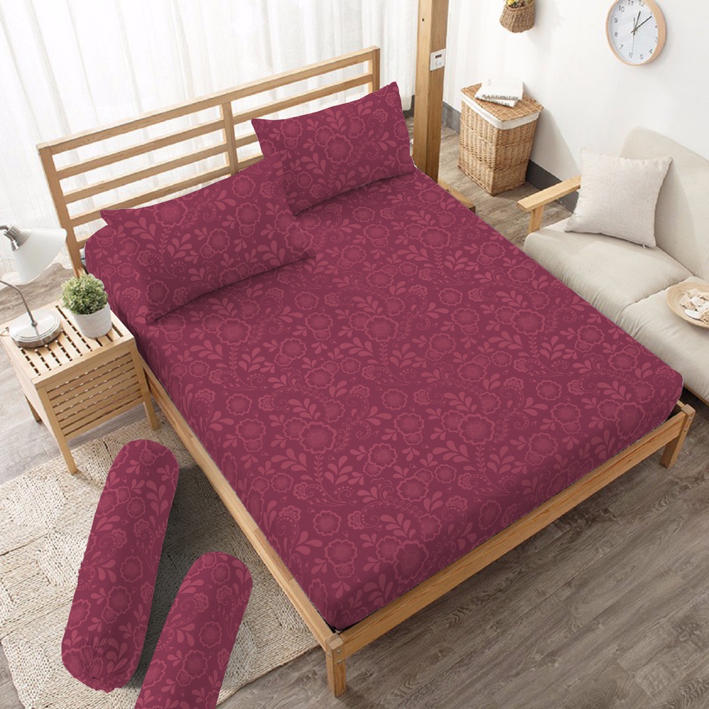 Kintakun Sprei Set 180 King Embossed Dluxe B2 Microfiber 20 cm 5 in 1