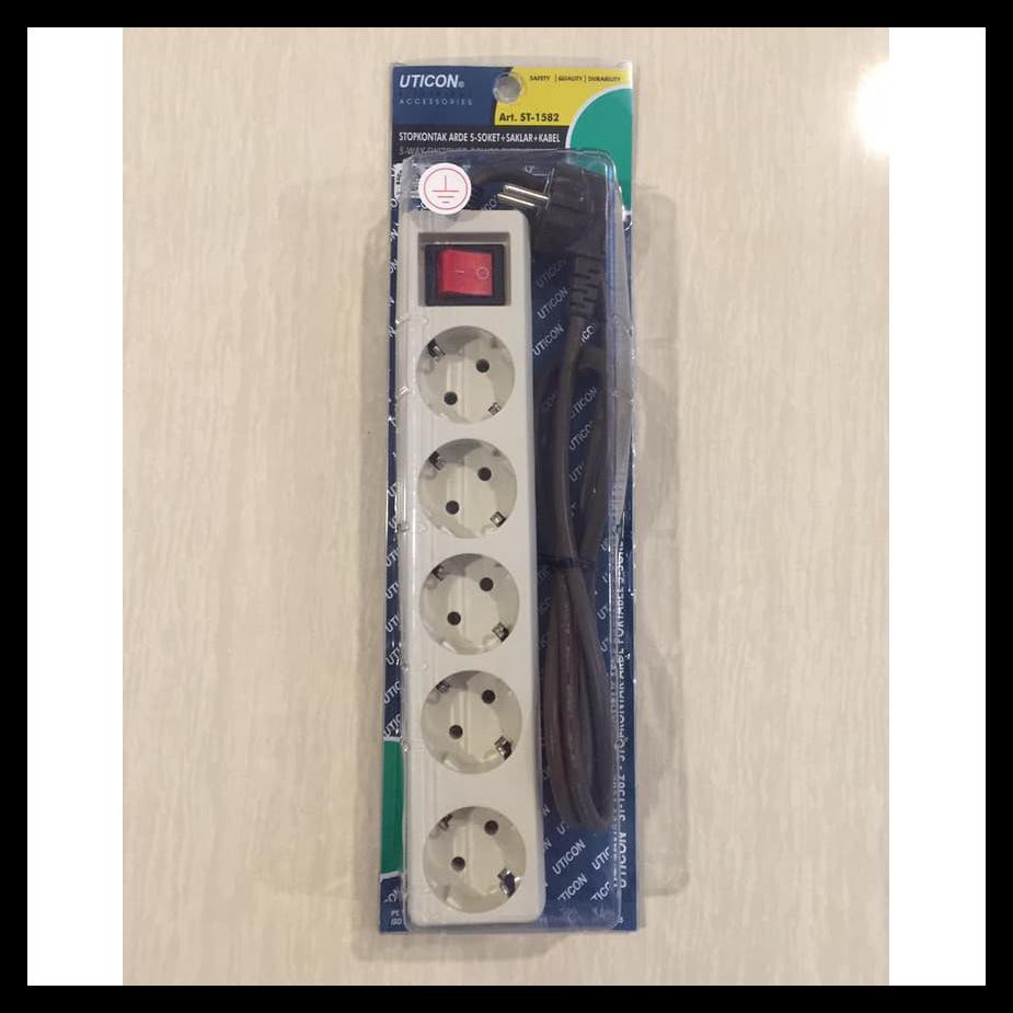 ( BAYAR DI TEMPAT BISA ) UTICON ST-1582 STOP KONTAK 5 LB KODE085