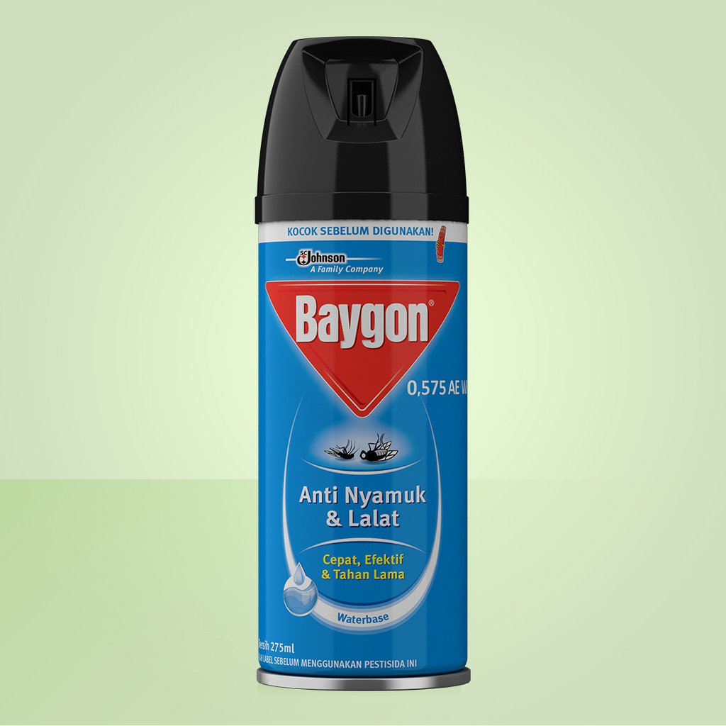 Baygon Aerosol Waterbase 275 ml - Anti Nyamuk Dan Lalat