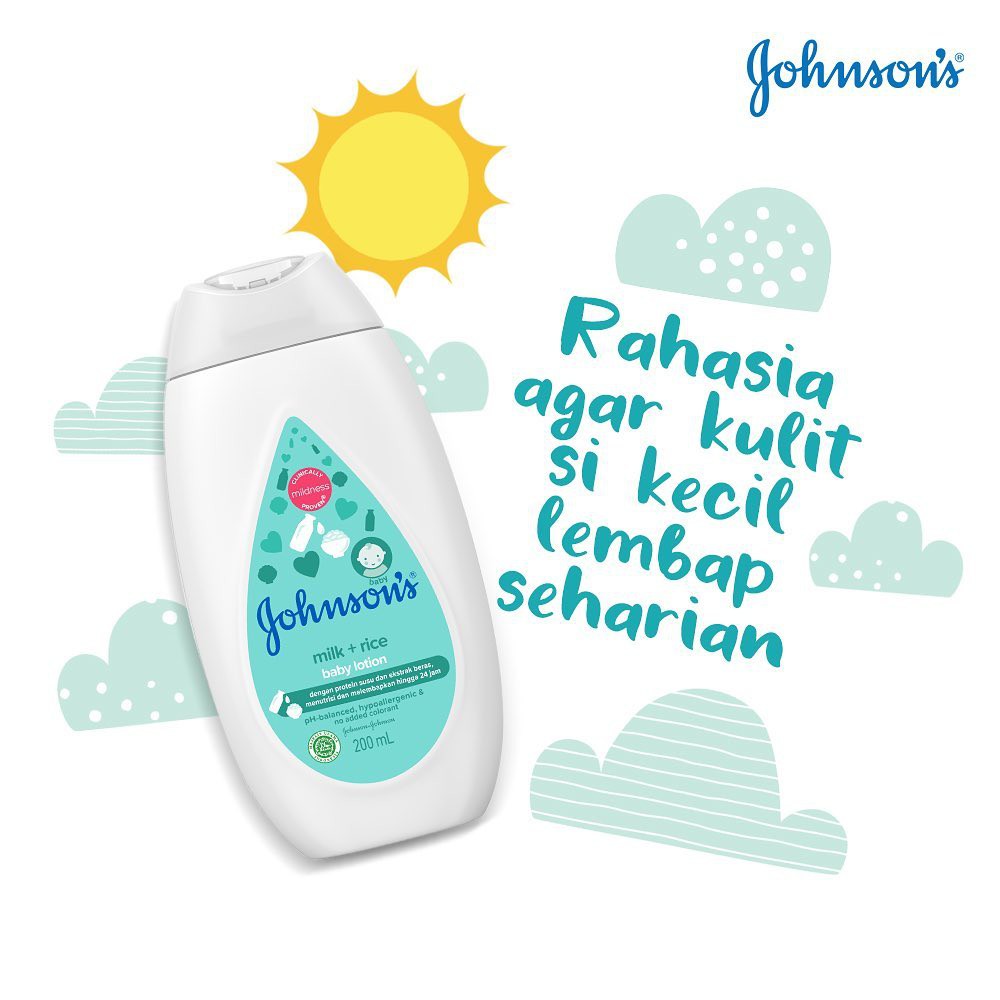 Johnson's Baby Lotion Milk + Rice 200 ml