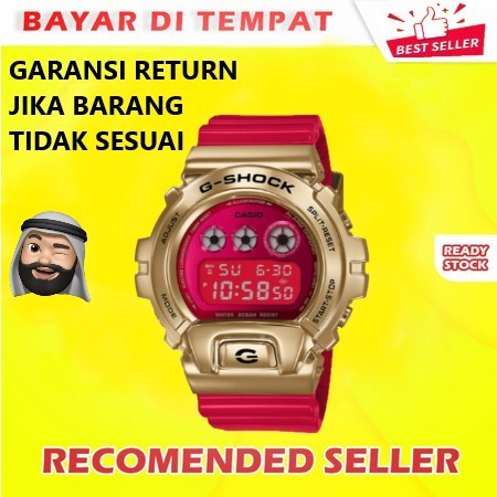 Jam Tangan pria original tahan air Casio Gshock GM6900 CNYRED GOLD 2021 New Arrival. LIMITED EDITION