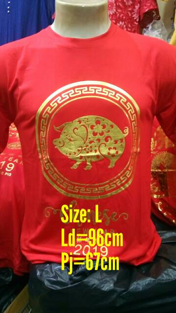 Kaos Oblong Pria Merah Imlek Sin Cia