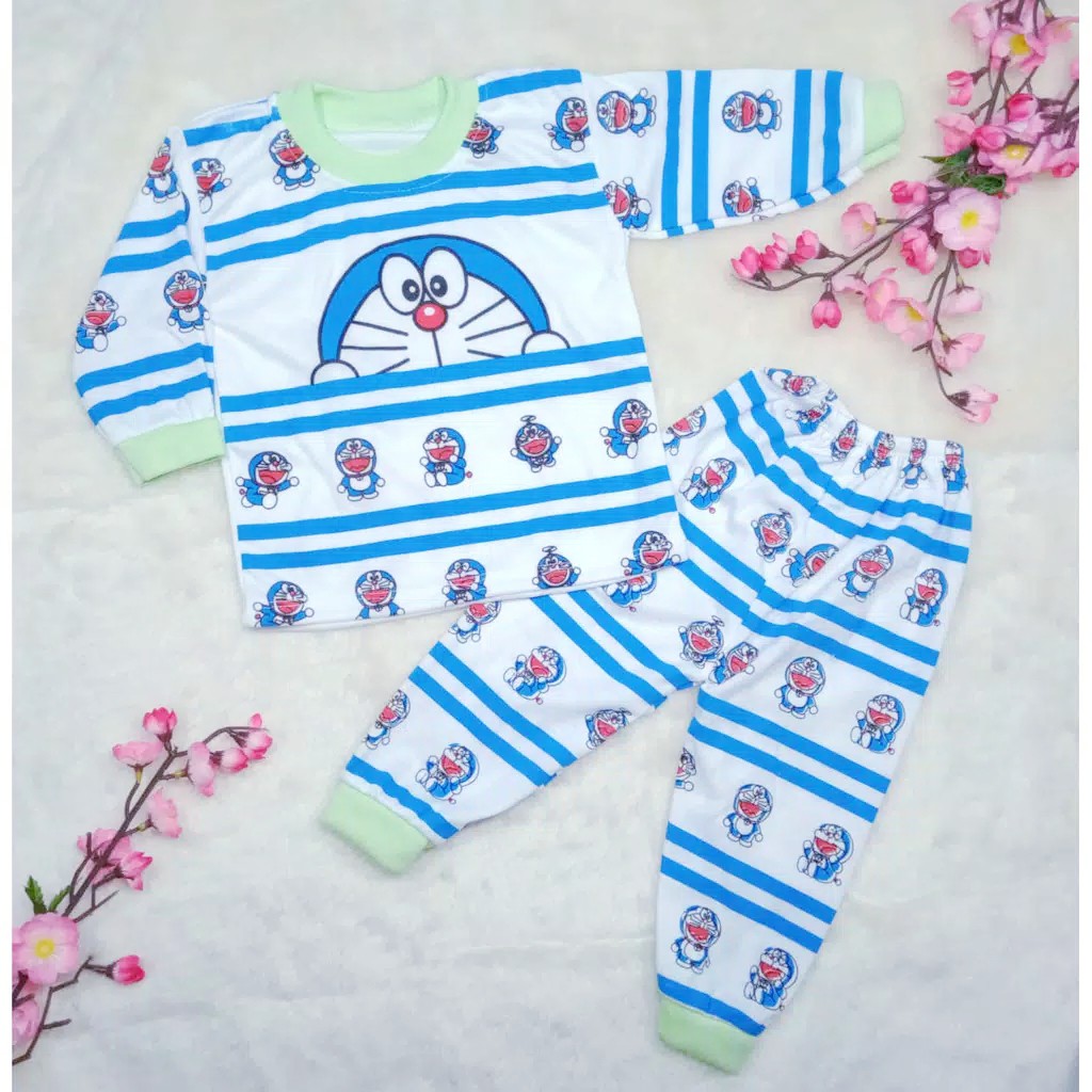 COD Bayar Ditempat Baju Piyama Anak karakter Doraemon Baby Alicia