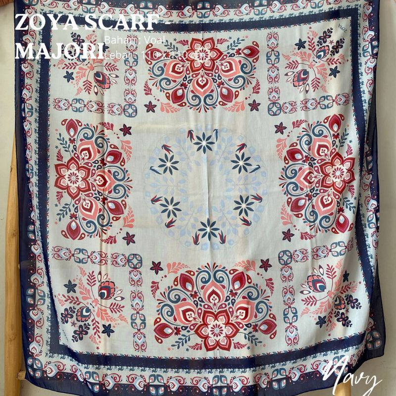ZOYA SCARF MAJORI || BAHAN VOAL ORIGINAL