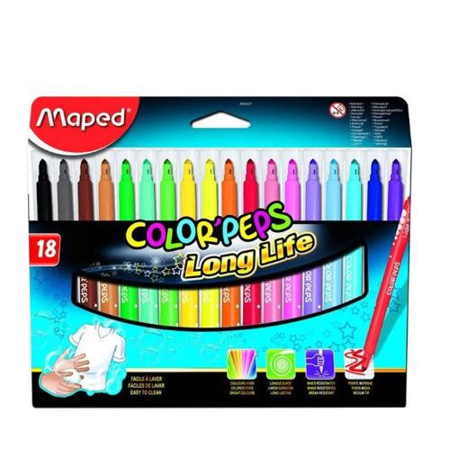 

Maped Marker Felt Pen set 18 - cardboard