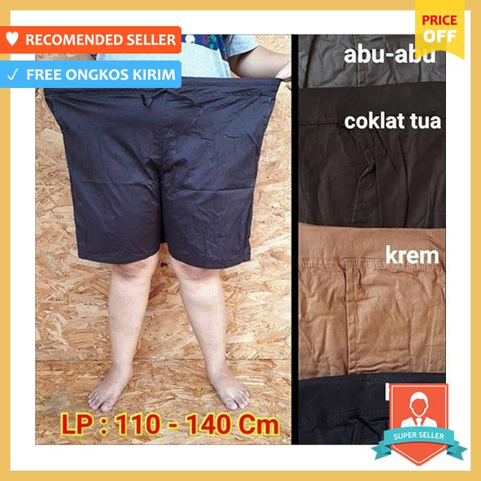Celana 3/4 Super Jumbo Ukuran 5L Fit 6L Celana Pendek 3/4 Pria/Wanita